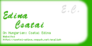 edina csatai business card